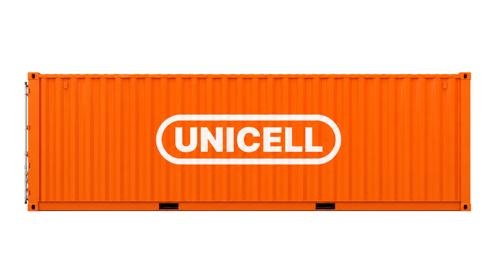 Orange Unicell shipping container
